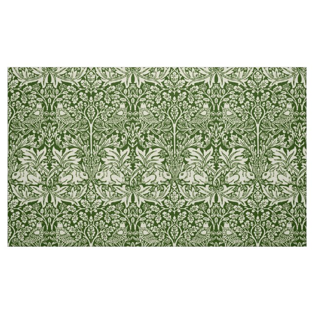 Tela William Morris Brer Rabbit Dark Green Pattern ("Cuarto gordo" (fat quarter))