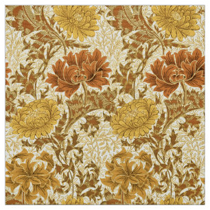 Tela William Morris Chrysanthemums, Mustard Gold