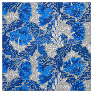 Tela William Morris Floral, Sapphire Blue y Grey