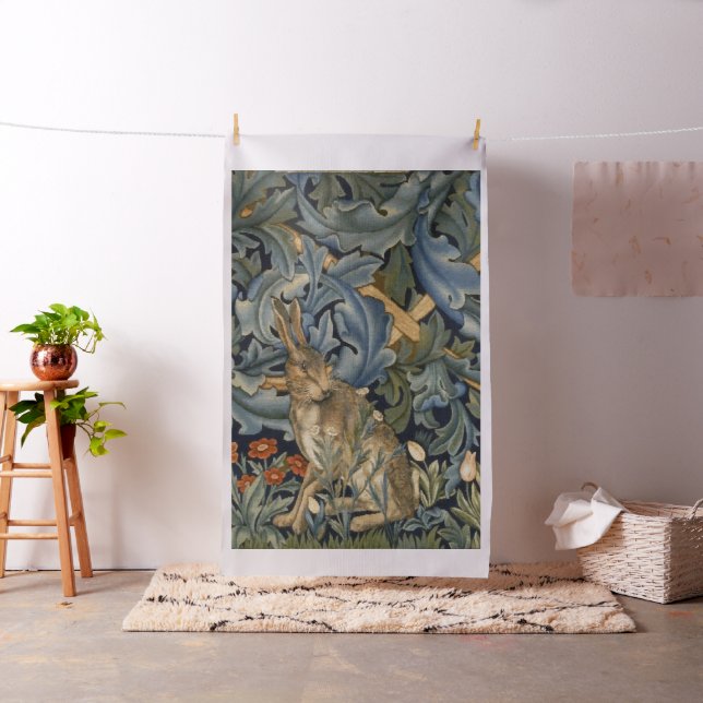 Tela William Morris Forest Rabbit Floral Art Nouveau (In Situ)