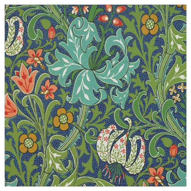 Tela William Morris Golden Lily Floral Pattern (Retal)