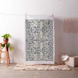 Tela William Morris, gris azul, patrón, Art Nouveau, v