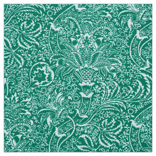 Tela William Morris Indian, Turquoise and Light Aqua