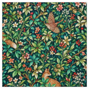 Tela William Morris Inspirado Zorro y Faisán