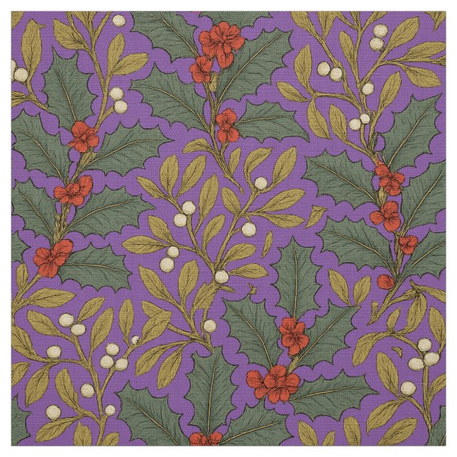 Tela William Morris inspiró a Holly y Mistletoe (Retal)