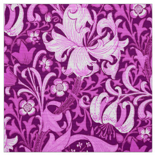 Tela William Morris Iris y Lily, Amethyst Purple