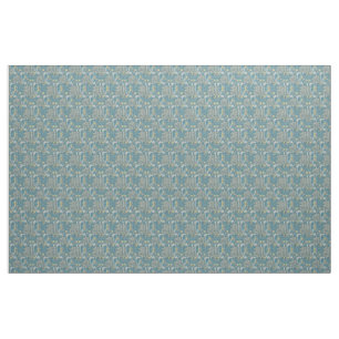 Tela William Morris, patrón Art Nouveau, algas, azul,f