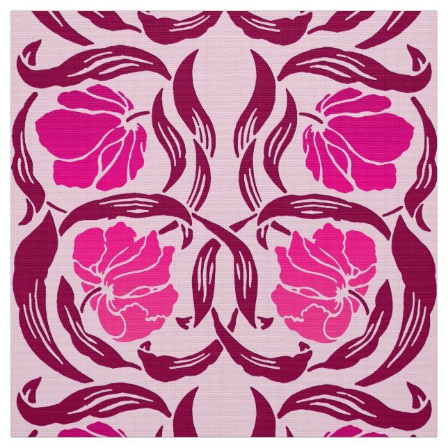 Tela William Morris Pimpernel, Fuchsia y rosa claro (Retal)