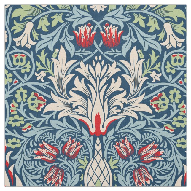 Tela William Morris Snakeshead Fritillary Floral Design (Retal)