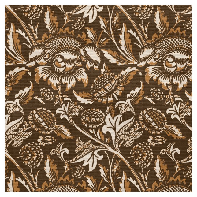 Tela William Morris Sunflower, chocolate marrón (Retal)