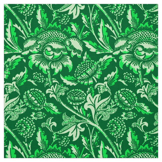 Tela William Morris Sunflower, verde esmeralda (Retal)