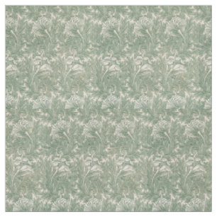 Tela William Morris Verde Salvia Estampado de Tulipán: