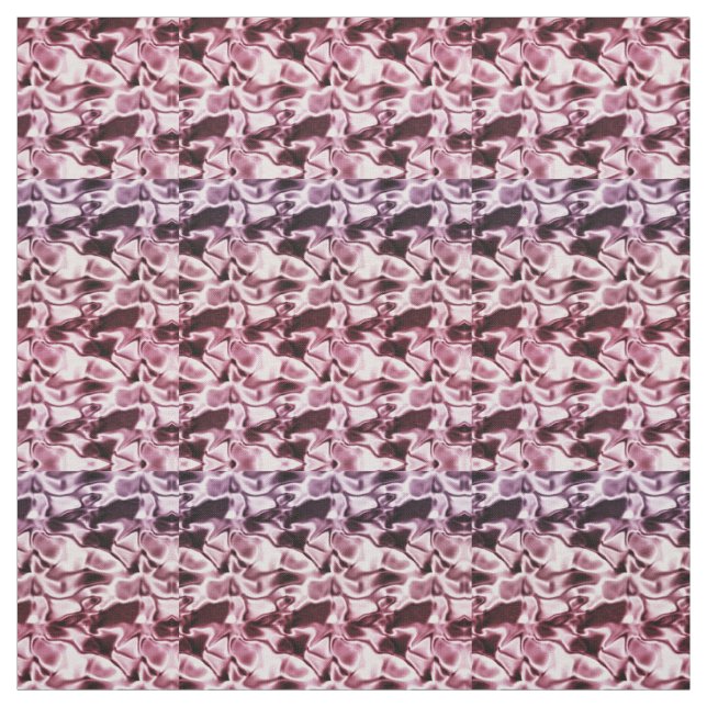 Tela Wine Satin Swirls Abstract Fabric (Retal)