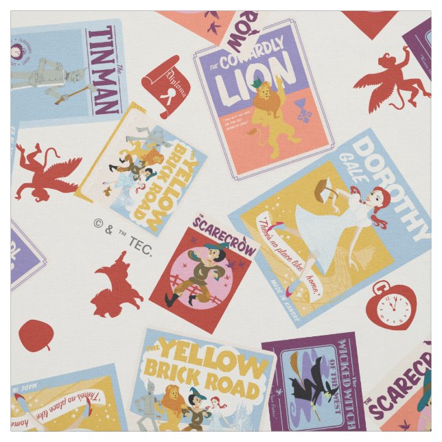 Tela Wizard of Oz™ Character Print Toss Pattern (Retal)