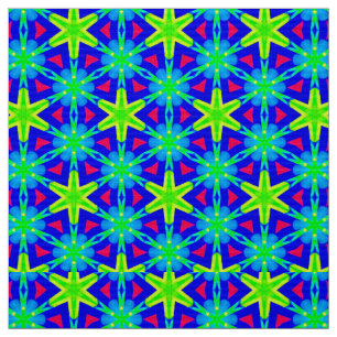 Tela WOW! Estrellas azules rojas amarillas ~ Geométrica