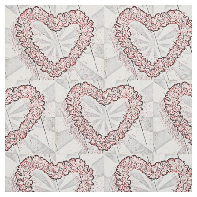 Tela Wreath del corazón del arte pop (Retal)