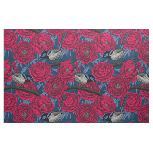 Tela Wrens en las peonías