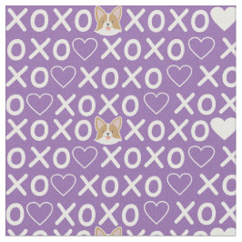 Tela Xo xo ama el perro. Corazón dulce. Rosa pastel