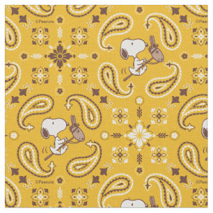 Tela ¡Yeehaw! Snoopy Vaquero Montando Caballo de Madera