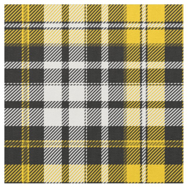 Tela Yellow Black White Plaid Tartan Pattern Design  (De cerca)