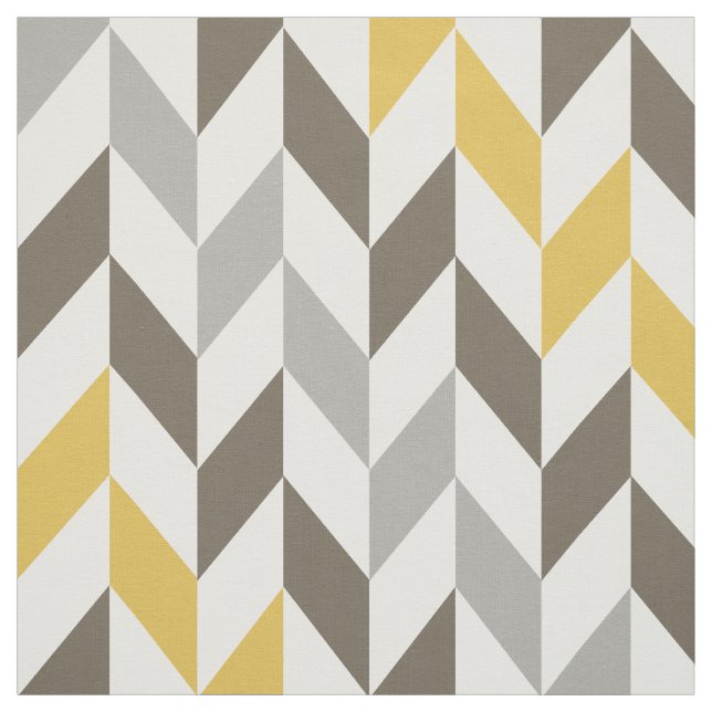 Tela Yellow & Gray Chevron Pattern (Retal)