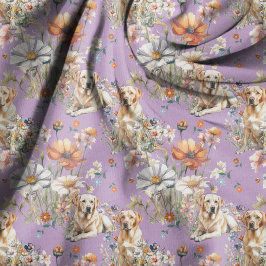 Tela Yellow Labrador Dogs Seamless Pattern