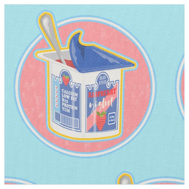 Tela Yogurt Stawberry (De cerca)
