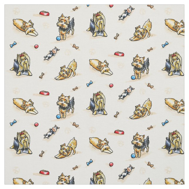 Tela Yorkie World Natural White (Retal)