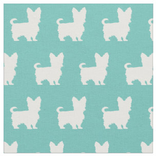 Tela Yorkshire Terrier Dog Silhouette Mascota Yorkie Ve