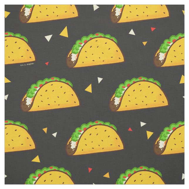 Tela Yummy Taco Pattern (Retal)