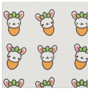 Tela Zanahoria del conejito de Kawaii