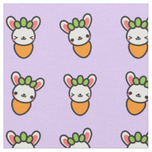 Tela Zanahoria del conejito de Kawaii con el fondo