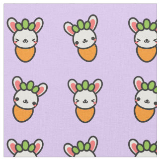 Tela Zanahoria del conejito de Kawaii con el fondo
