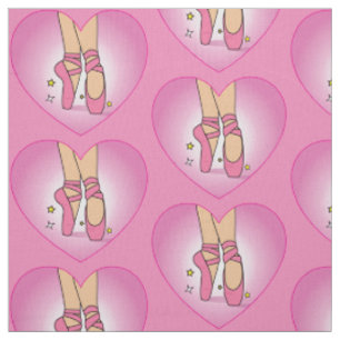 Tela Zapatos de ballet dentro de un corazón