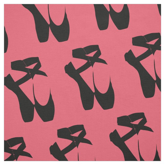 Tela Zapatos de punta de ballet negro (Retal)