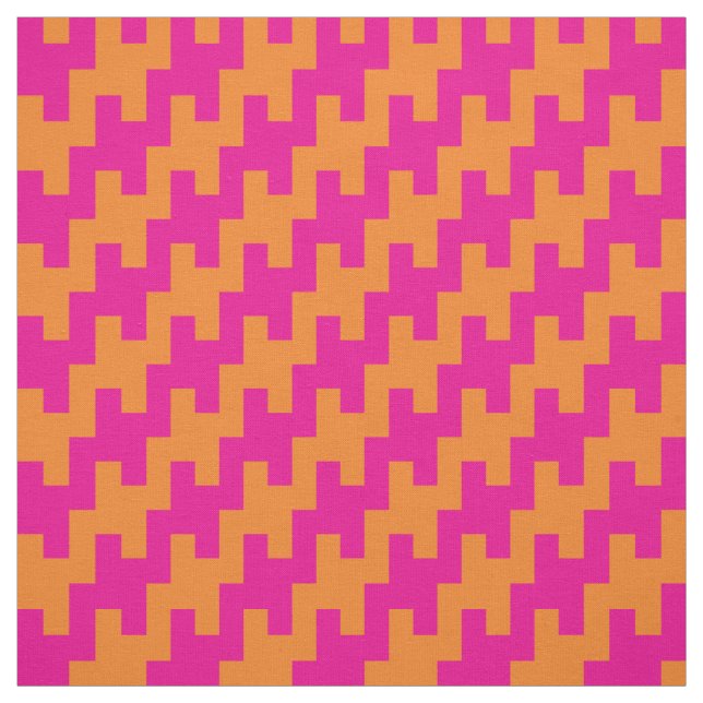Tela ZigZag, Naranja rosa (Retal)