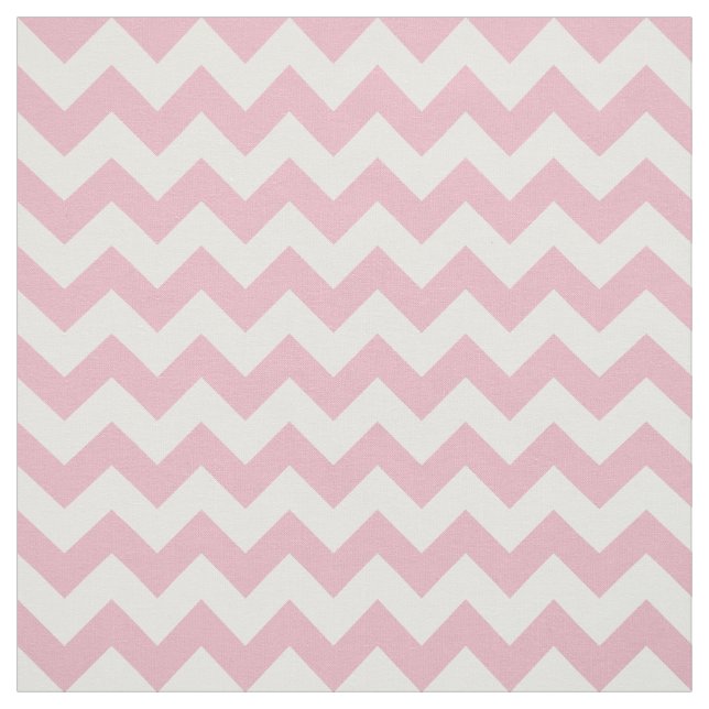 Tela Zigzag rosa, Chevron rosado, patrón geométrico (Retal)