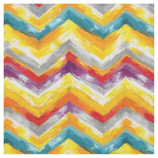 Tela Zigzags Boho Vibrantes (De cerca)