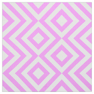 Tela Zigzags rosados y blancos y diamantes geométricos