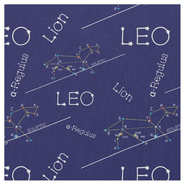 Tela Zodiac Constellation Leo (De cerca)