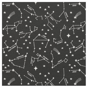 Tela Zodiac Star Se Pone Blanco En Black Cheeky Witch®