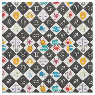 Tela Zodiac Sun Rótulo Astrología Calendario Thunder_