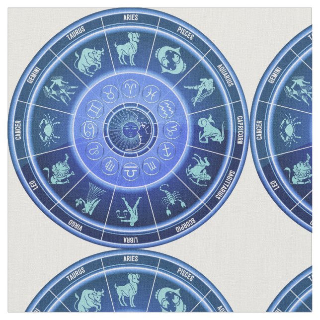 Tela Zodiac Sun Rótulo Astrología Calendario Thunder_Co (De cerca)