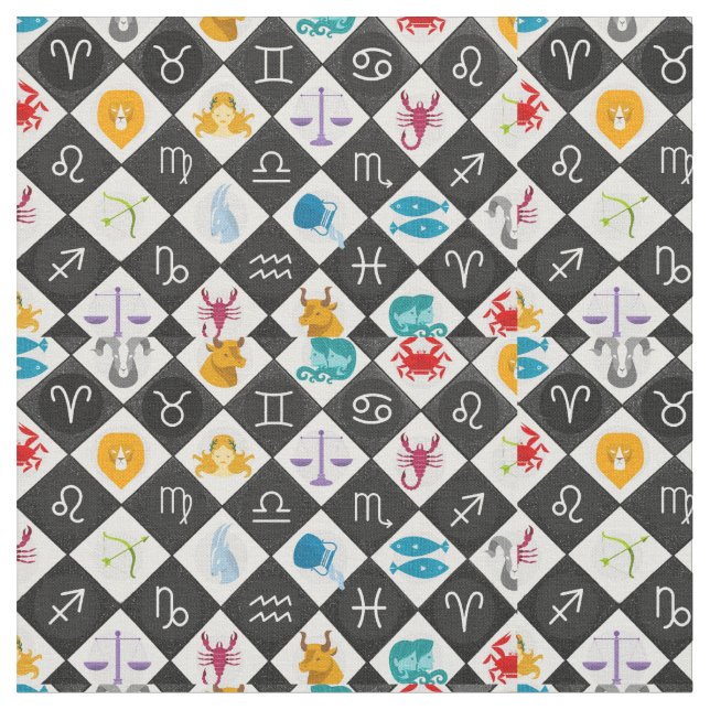 Tela Zodiac Sun Rótulo Astrología Calendario Thunder_Co (De cerca)