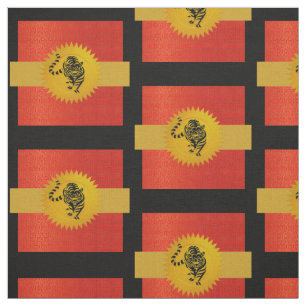 Tela Zodiaco chino tigre   Rojo, oro y negro