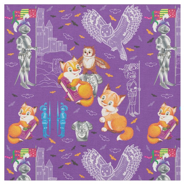 Tela zorro y búho (De cerca)