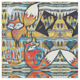 Tela Zorros rojos y modelo reflejados de los corazones