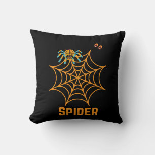 telaraña negra de moda hermosa almohada