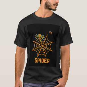 telaraña negra de moda hermosa camiseta