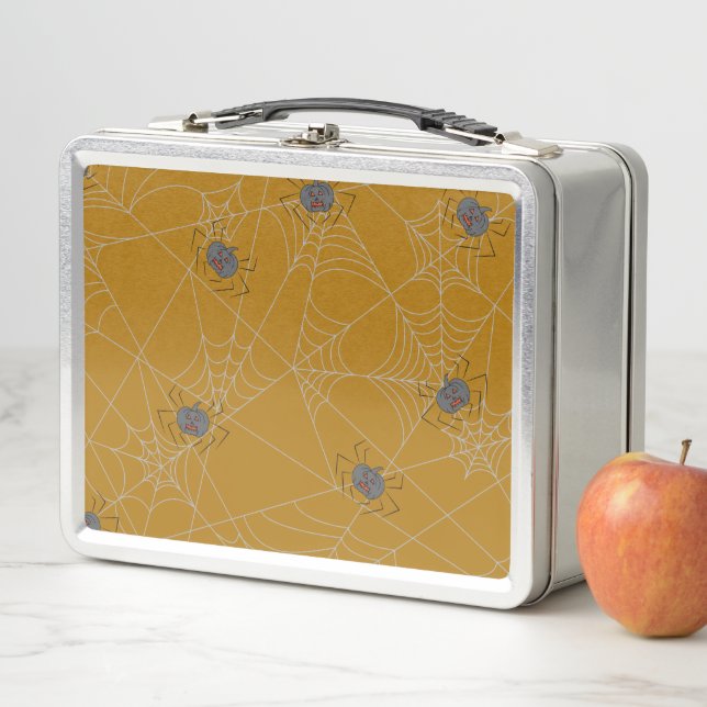 telaraña y calabazas de Halloween (In situ)